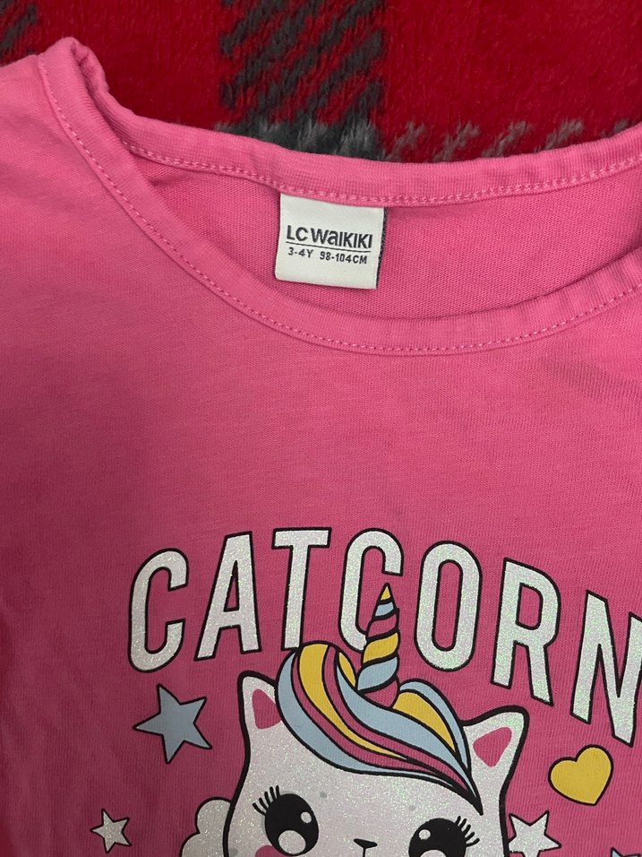 Pembe Uzun Kollu Kız Çocuk Tişörtü - Görsel 2