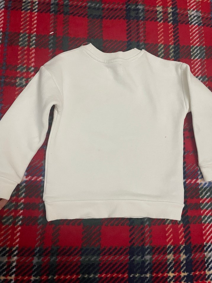 Beyaz Mickey Mouse Baskılı erkek Sweatshirt - Görsel 3