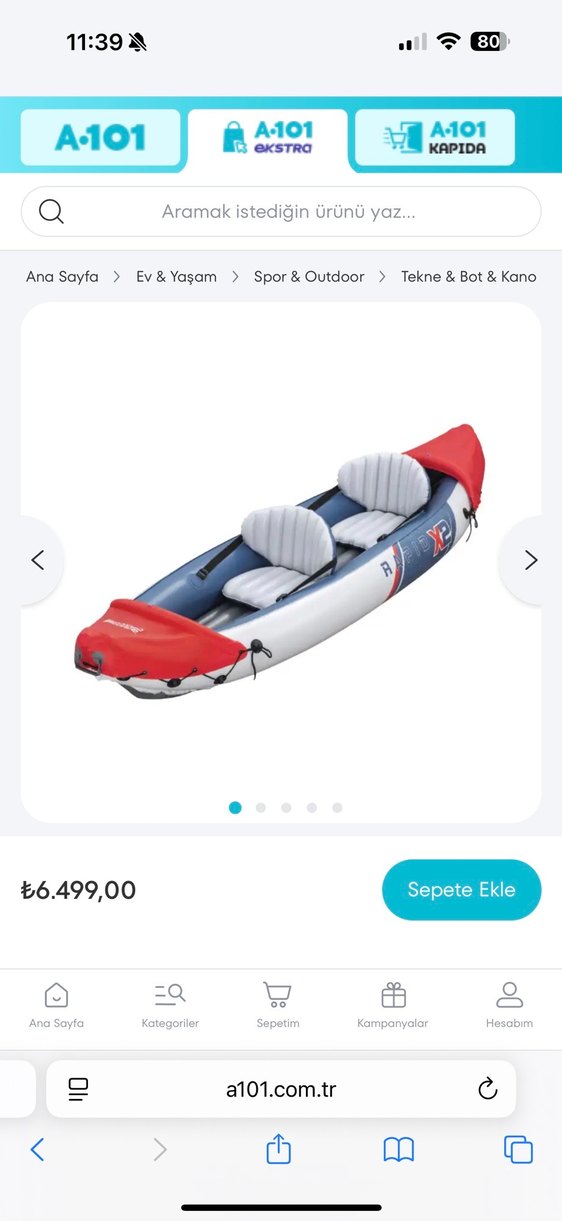 Mavi ve Gri Şişme Kano - Görsel 3