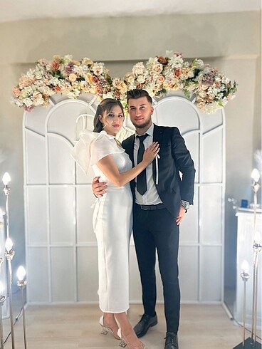 s Beden İsteme söz elbisesi beyaz