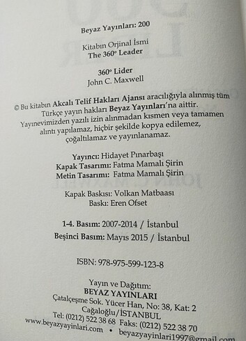  Beden 360 LİDER - JOHN C. MAXWELL