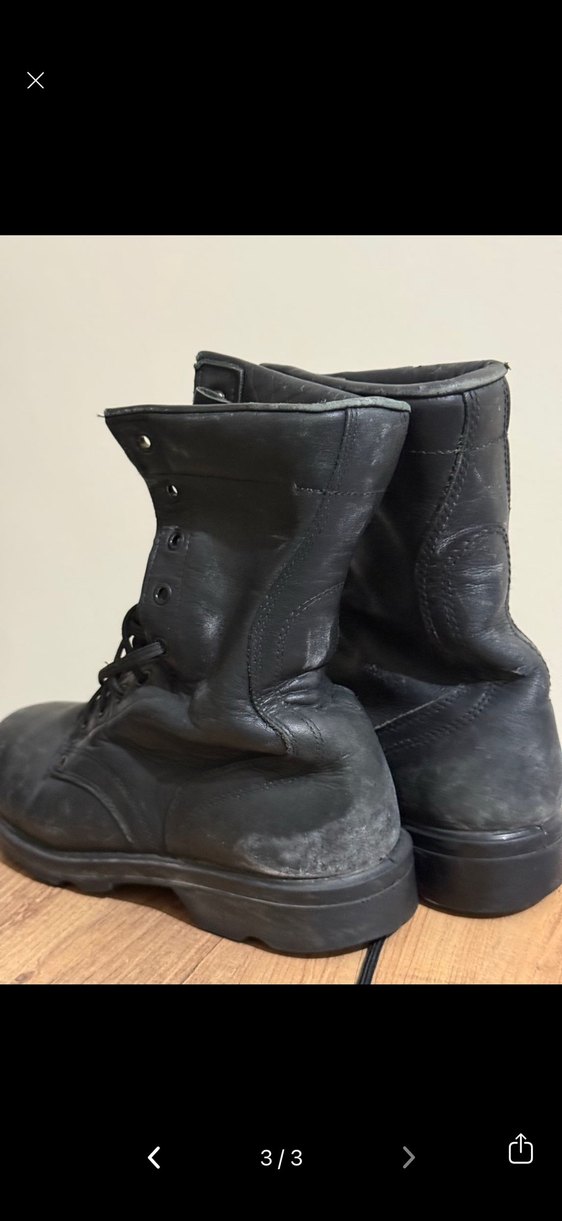 Siyah Deri Punk Tarzı Erkek Botu - Görsel 3