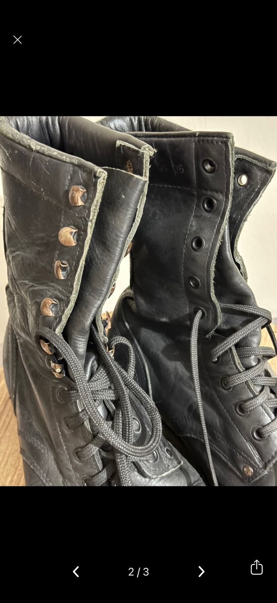 Siyah Deri Punk Tarzı Erkek Botu - Görsel 2