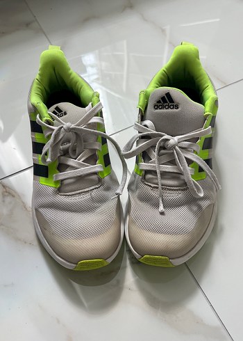 Unisex Beyaz Adidas Bağcıklı Spor Ayakkabı - Görsel 2