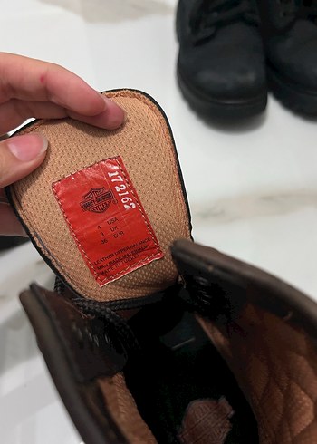 Kahverengi Harley Deri Tokalı Biker Bot - Görsel 10