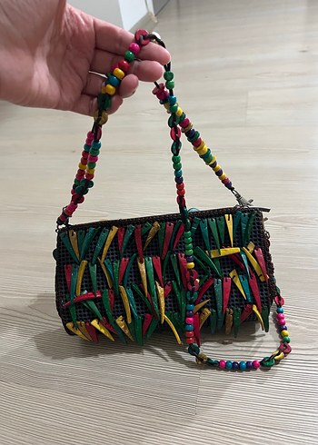 Boncuk Detaylı Renkli Kadın Çanta - Görsel 3