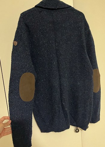 Pierre Cardin Lacivert Örgü Yün Erkek Hırka - Görsel 7