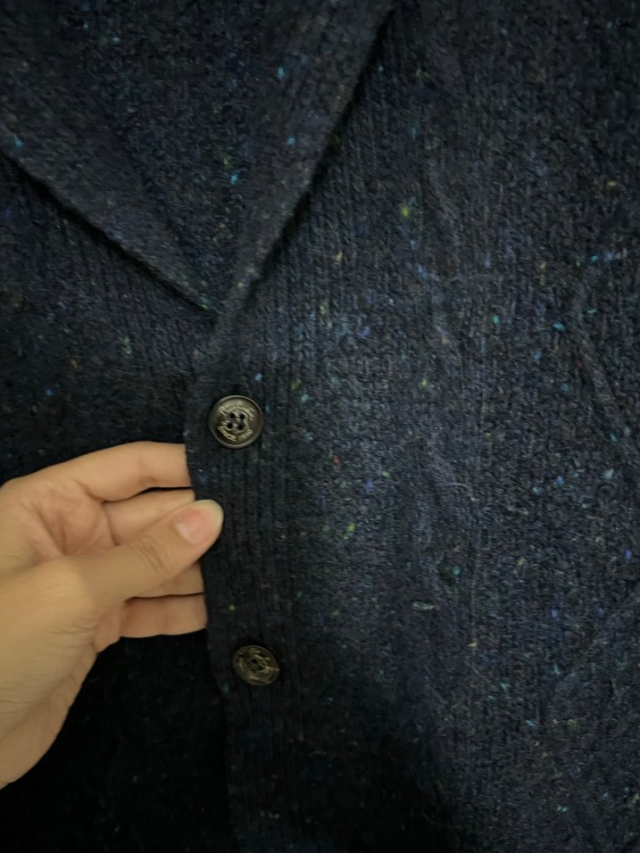 Pierre Cardin Lacivert Örgü Yün Erkek Hırka - Görsel 4