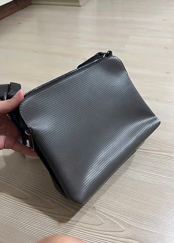 Minimalist Gri Kadın Çanta - Görsel 2