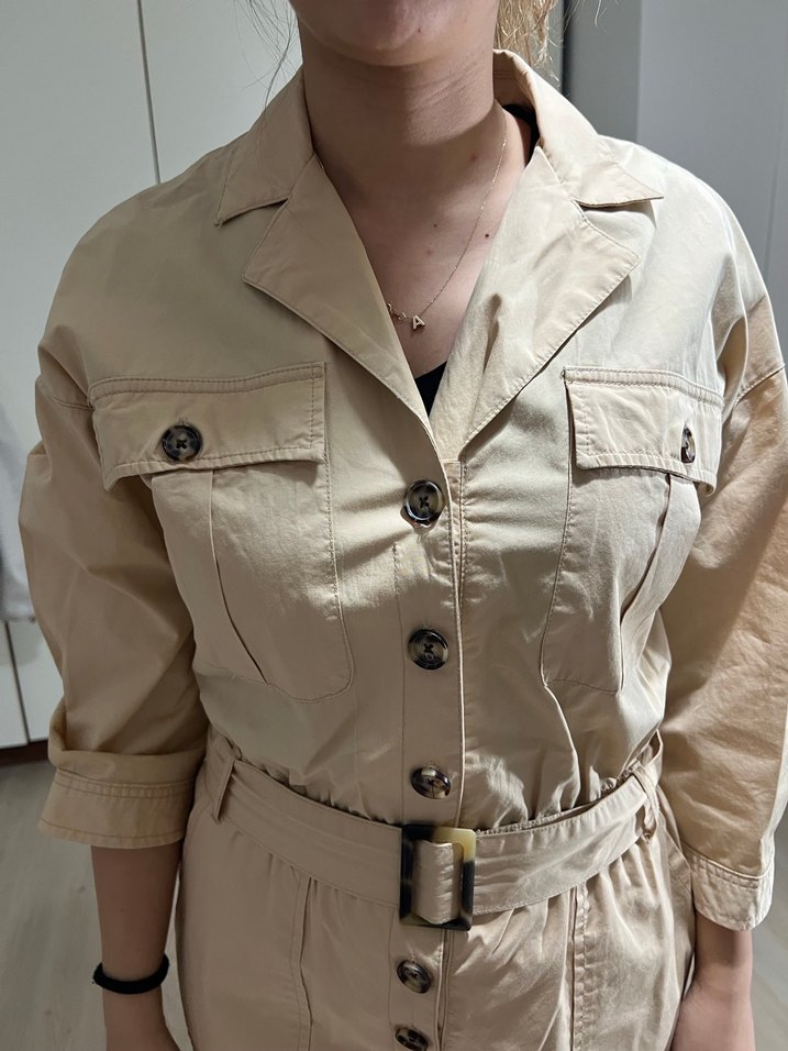 Mavi Marka Bej Kemerli Kadın Tulum - Görsel 2