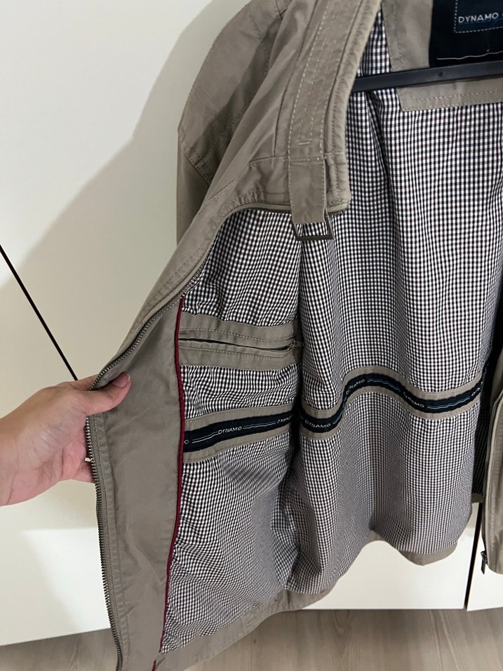 Bej Erkek Ceket, Fermuarlı, Regular Fit - Görsel 4