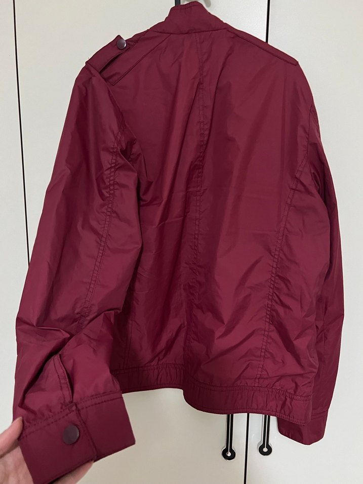 Bordo Fermuarlı Erkek Yağmurluk-Ceket - Görsel 4