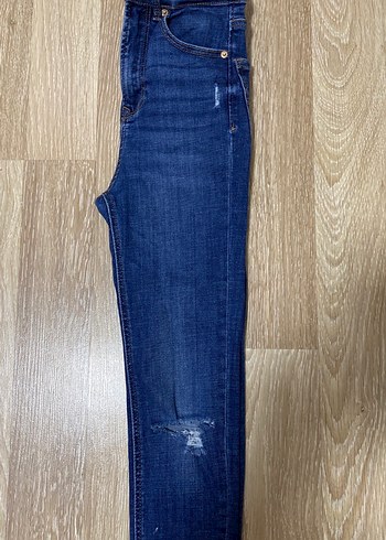 Kadın Lacivert Midi Kot Pantolon - Görsel 4