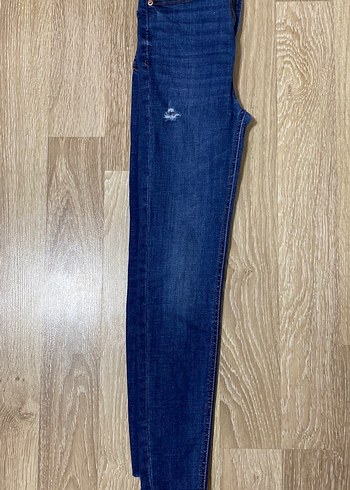 Kadın Lacivert Midi Kot Pantolon - Görsel 5