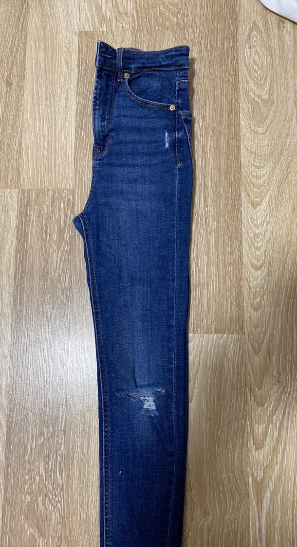 Kadın Lacivert Midi Kot Pantolon - Görsel 4