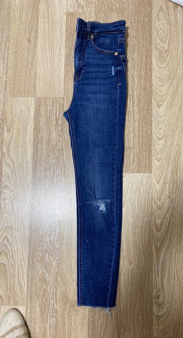 Kadın Lacivert Midi Kot Pantolon - Görsel 3