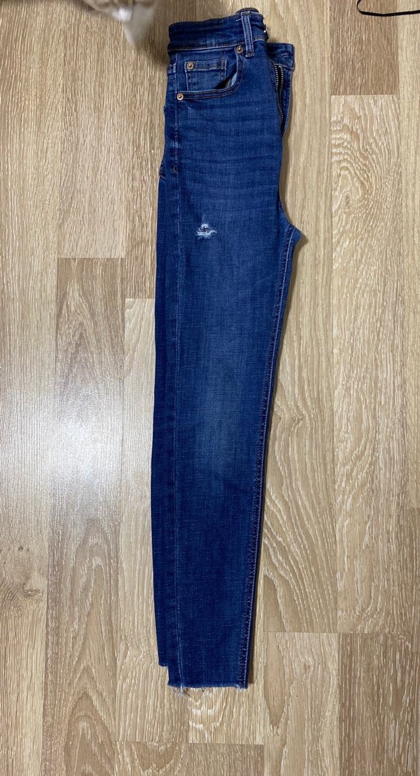 Kadın Lacivert Midi Kot Pantolon - Görsel 5