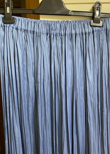 Mavi Pilili Uzun Kadın Etek - Görsel 7