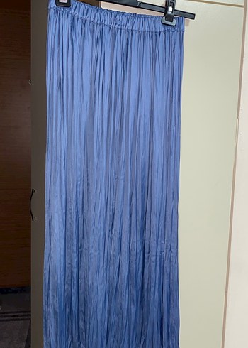 Mavi Pilili Uzun Kadın Etek - Görsel 5