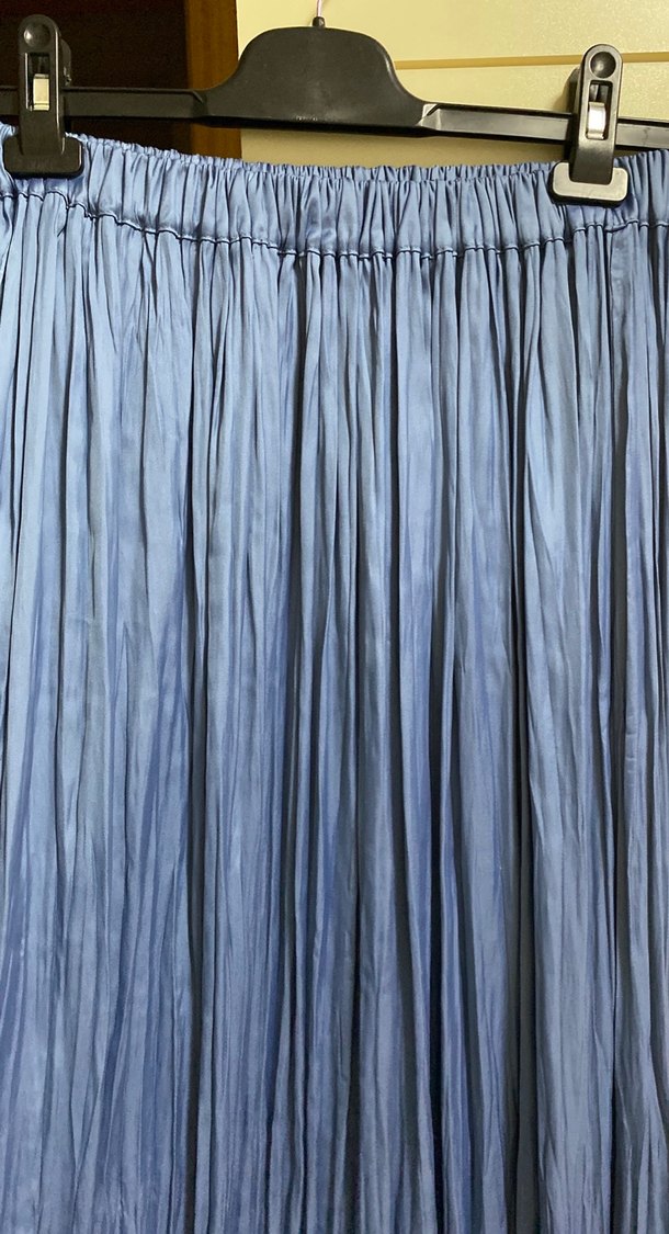 Mavi Pilili Uzun Kadın Etek - Görsel 4