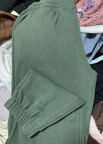 Kadın Haki Fermuarlı Salaş Eşofman Altı - Görsel 3