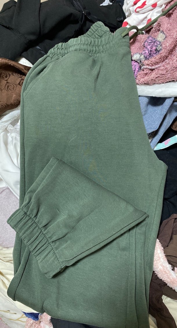 Kadın Haki Fermuarlı Salaş Eşofman Altı - Görsel 3