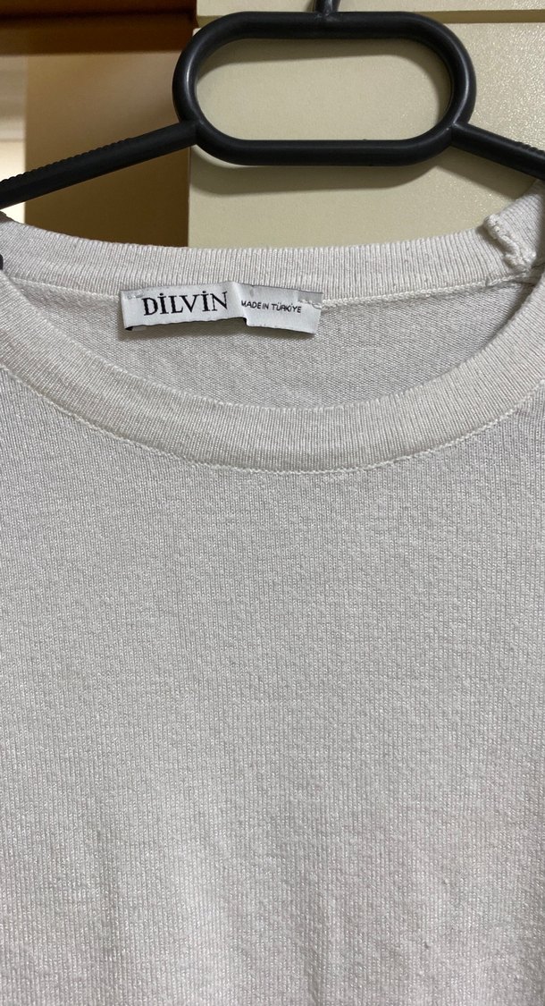 Düğmeli Beyaz Kadın Uzun Kollu Triko - Görsel 4