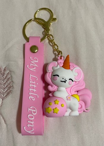 Pembe Püsküllü Rock Punk Anahtarlık - Görsel 2