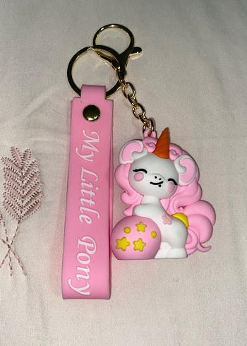 Pembe Püsküllü Rock Punk Anahtarlık - Görsel 3