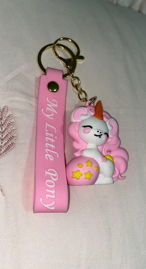 Pembe Püsküllü Rock Punk Anahtarlık - Görsel 5