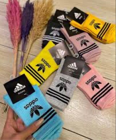 Adidas Renkli Çorap 4 Adet
