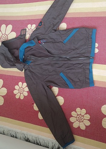 Gri Erkek Çocuk Fermuarlı Street Wear Mont - Görsel 2