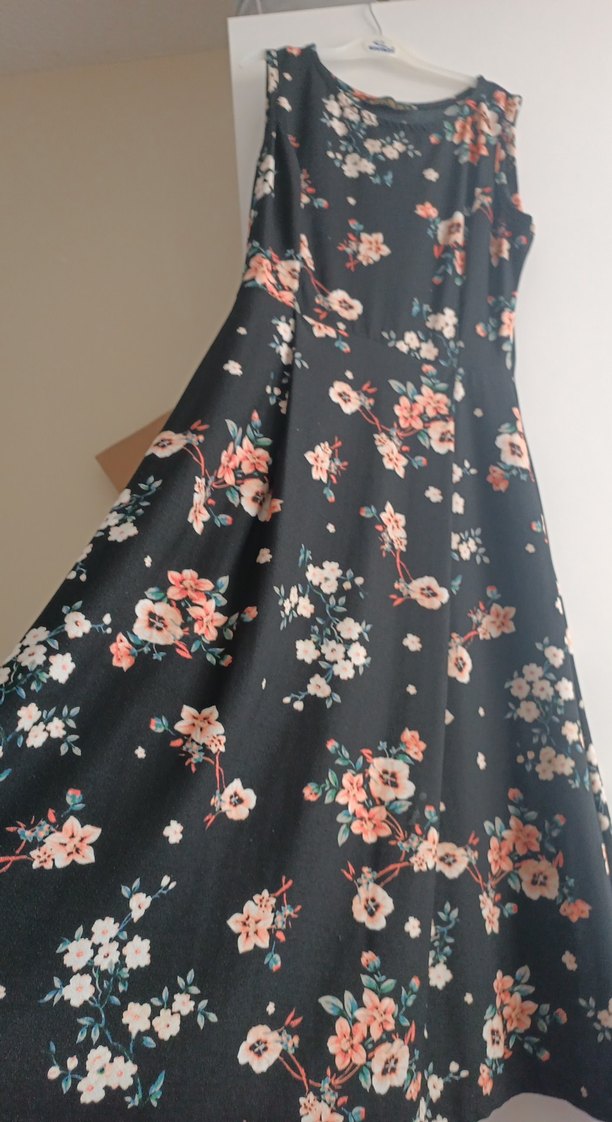 Çiçek Desenli Bohem Uzun Elbise - Görsel 2