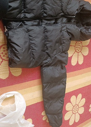 Siyah Fermuarlı çocuk Kışlık Mont - Görsel 3