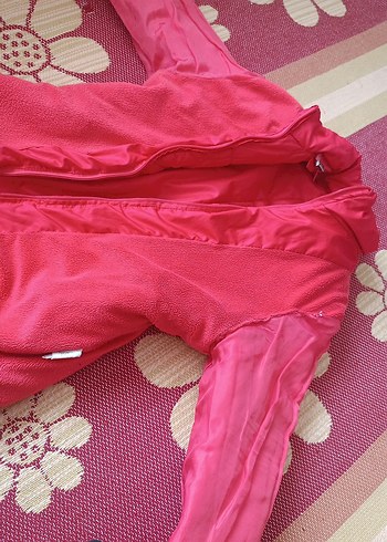 Pembe Fermuarlı çocuk montu - Görsel 5