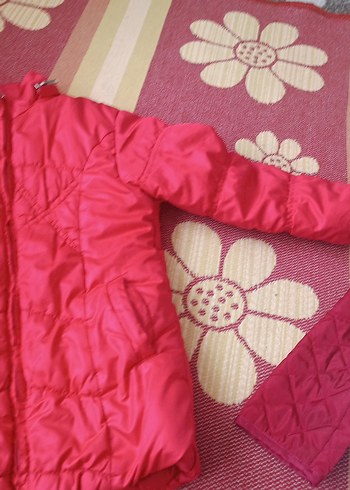 Pembe Fermuarlı çocuk montu - Görsel 3