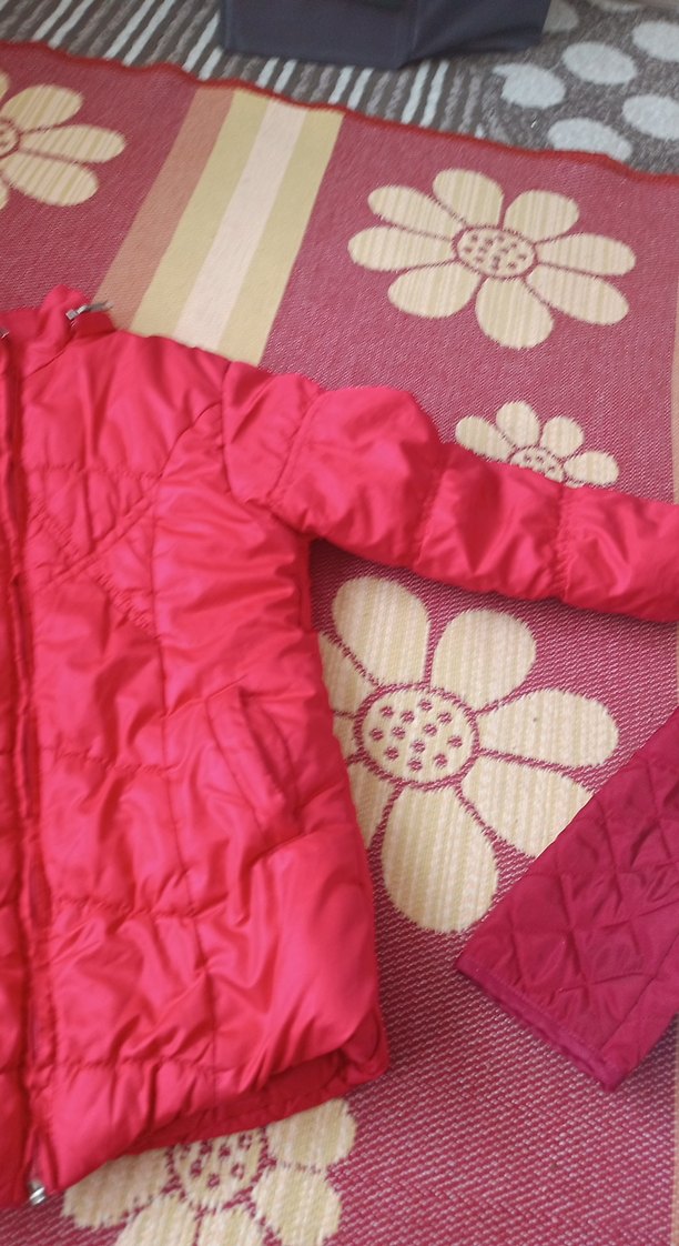 Pembe Fermuarlı çocuk montu - Görsel 3