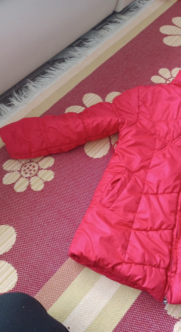 Pembe Fermuarlı çocuk montu - Görsel 2