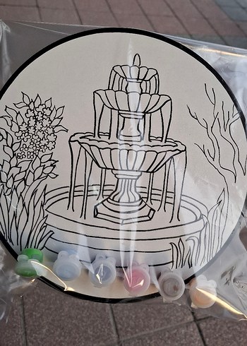 Çiçek ve Çeşme Temalı Boyama Seti - Görsel 3