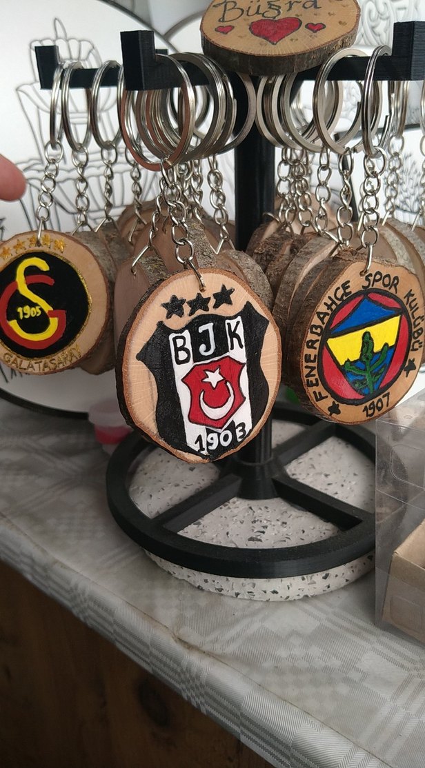 Renkli Bohem Zincirli Harf Anahtarlıklar - Görsel 3