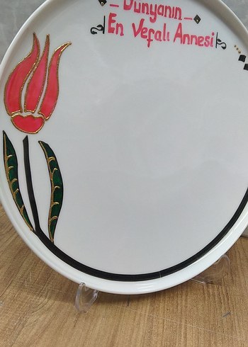 Beyaz seramik Tabak kişiye özel İSİM yazılır - Görsel 2