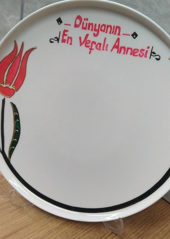 Beyaz seramik Tabak kişiye özel İSİM yazılır - Görsel 3