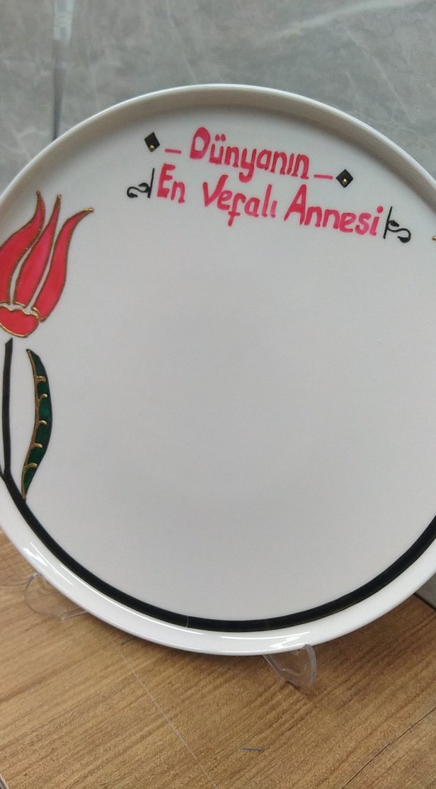 Beyaz seramik Tabak kişiye özel İSİM yazılır - Görsel 3