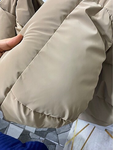 Bayan bej rangi mont - Görsel 7