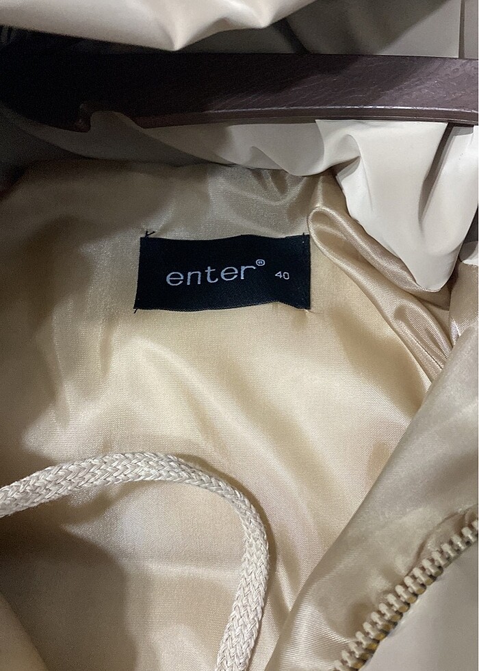 Bayan bej rangi mont - Görsel 4