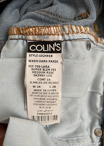 Colin's Colins Boy Kot Pantolon