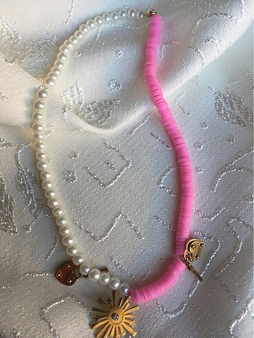 Fimo-İnci-Charm Kolye
