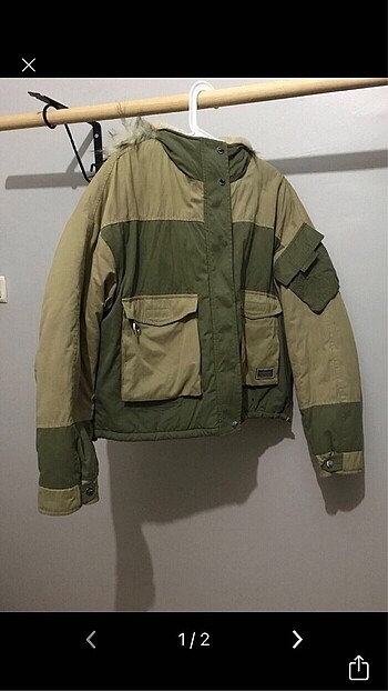 Bershka yeşil mont