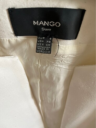 s Beden beyaz Renk Mango ceket