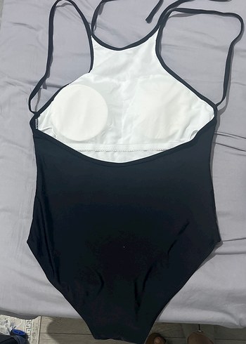 Merry See Desenli Siyah Strappy Kadın Mayo - Görsel 3